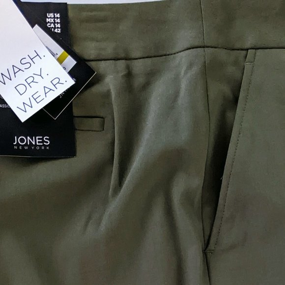 Olive ladies Jones slacks size 14 - Picture 4 of 4
